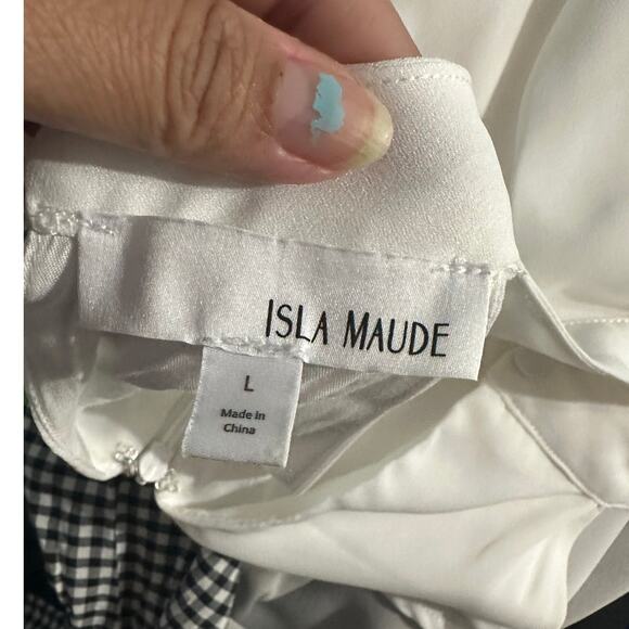 Isla Maude White Ruffled Tiered Blouse - Picture 6 of 7